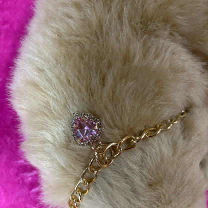 Pet Heart Necklace with Rhinestones for Dogs and Cats - Costume Fashion Accessory Pet Christmas