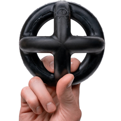 Monster K9 Ring Ball - Virtually Indestructible Dog Chew Toy, Lifetime Guarantee, Made from VULCRON Natural Rubber, Heavy Duty Design for Aggressive Chewers, Suitable for Medium and Large Breeds, 5.5 inches