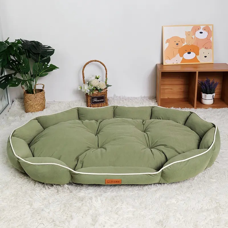 Dog Bed All-Season Pet Nest Anti-Slip Soft Plush Pillow Warm Winter Luxury Sofa Cat Couch Washable Dog Paw Cushion Resting Area Durable Base