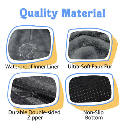 Washable Orthopedic Large Dog Bed - Dog Beds Large Sized Dog with Removable Cover Waterproof Orthopedic Pet Dog Bed for Extra Large Dog XL Dog Beds with Bolster