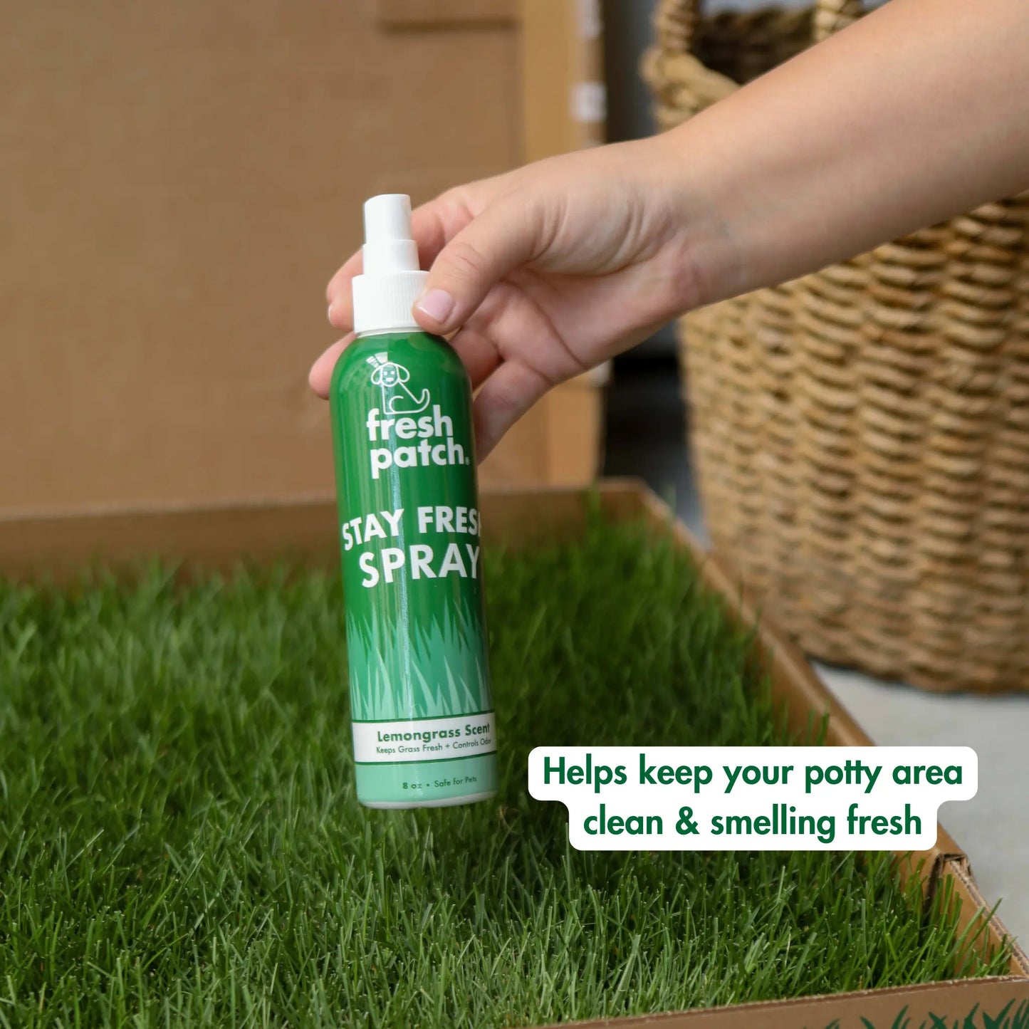 STAY FRESH Dog Potty Spray - Lemongrass Scented Spray to Help Keep Your Real Grass Fresh