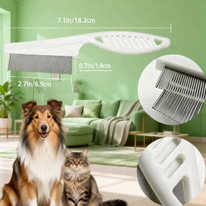 Pet Hair Removal Tool Set- 2 Pet Hair Removal Combs Suitable for Dogs and Cats Grooming, Get It Free 1 Electrostatic Pet Hair Removal Glove - Ideal for Removing Pet Hair from Sofas, Carpets and Car Seats Shedding Brush