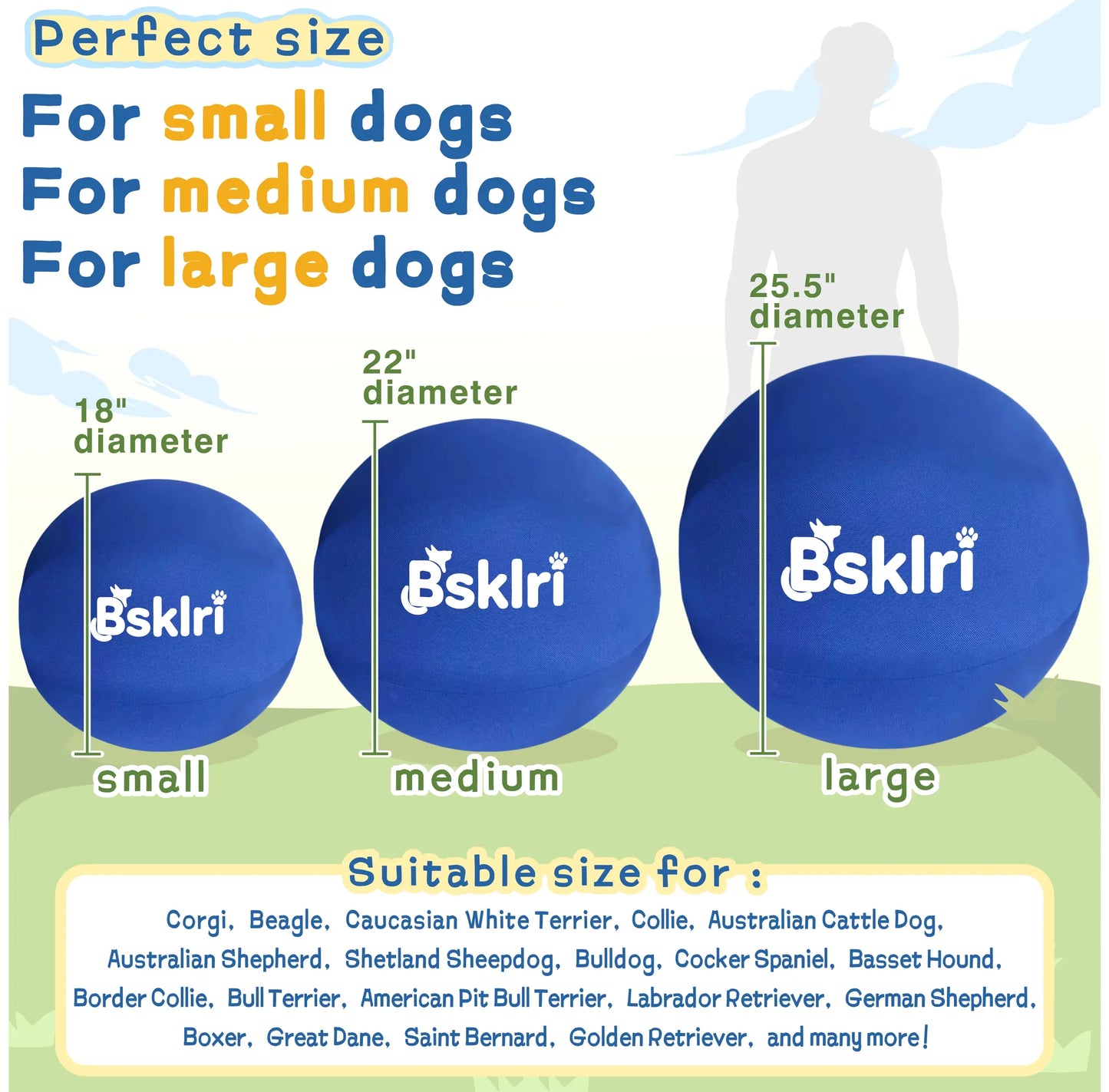 Dog Herding Ball - Push & Chase Toy for Supervised Outdoor Play (NOT for Aggressive Chewing)