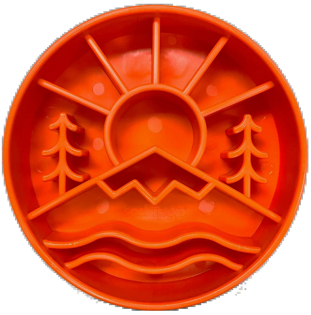 Sodapup Great Outdoors Ebowl Enrichment Slow Feeder Bowl for Dogs 8” Wide X 8” Tall Segmented Design for Healthy Eating & Digestion - Feeding