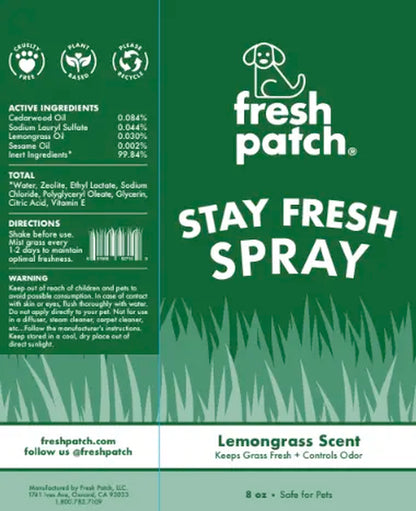 STAY FRESH Dog Potty Spray - Lemongrass Scented Spray to Help Keep Your Real Grass Fresh