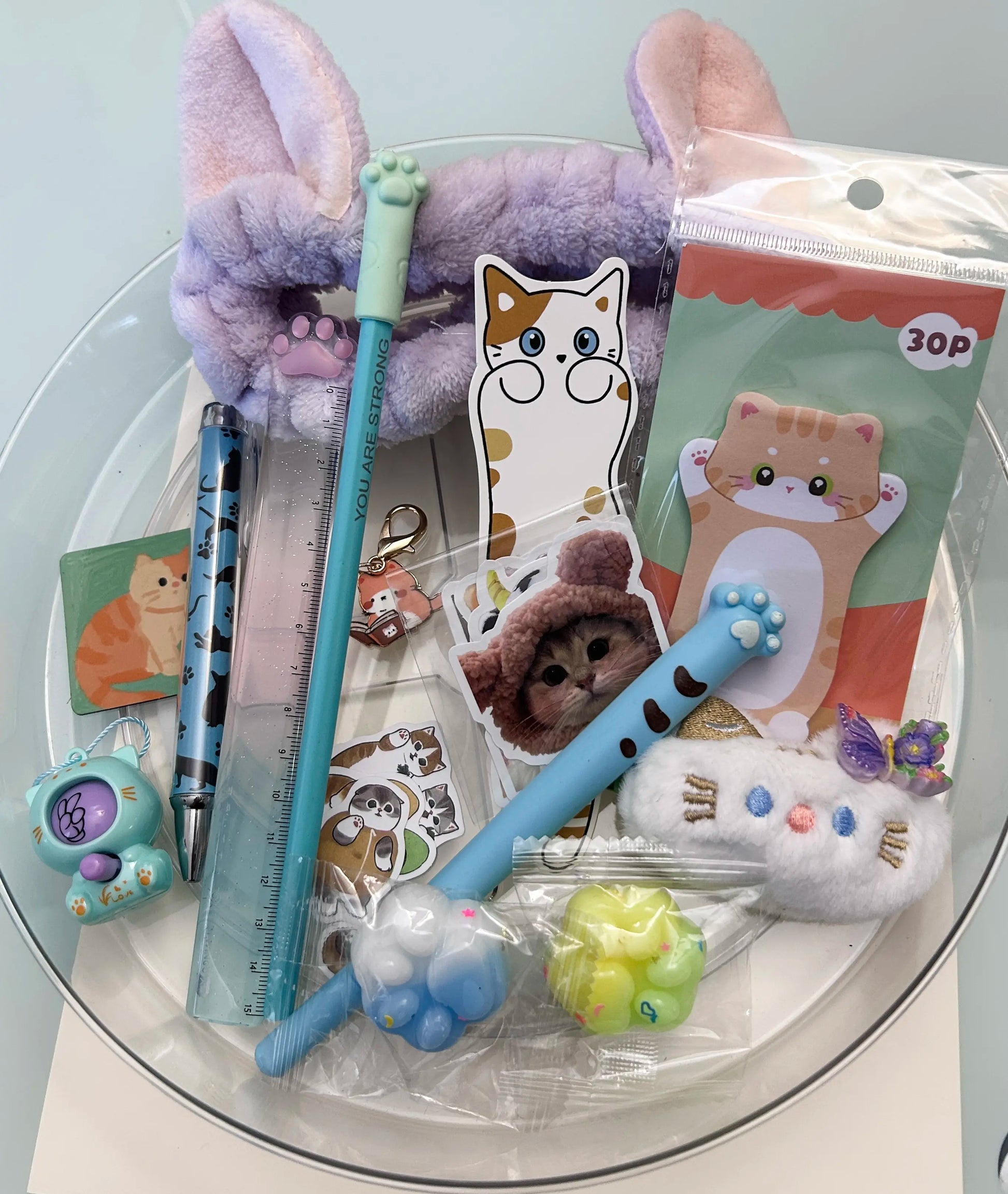 Mini Cat Kawaii Bundle Box – 8+ Items (Curated Set)