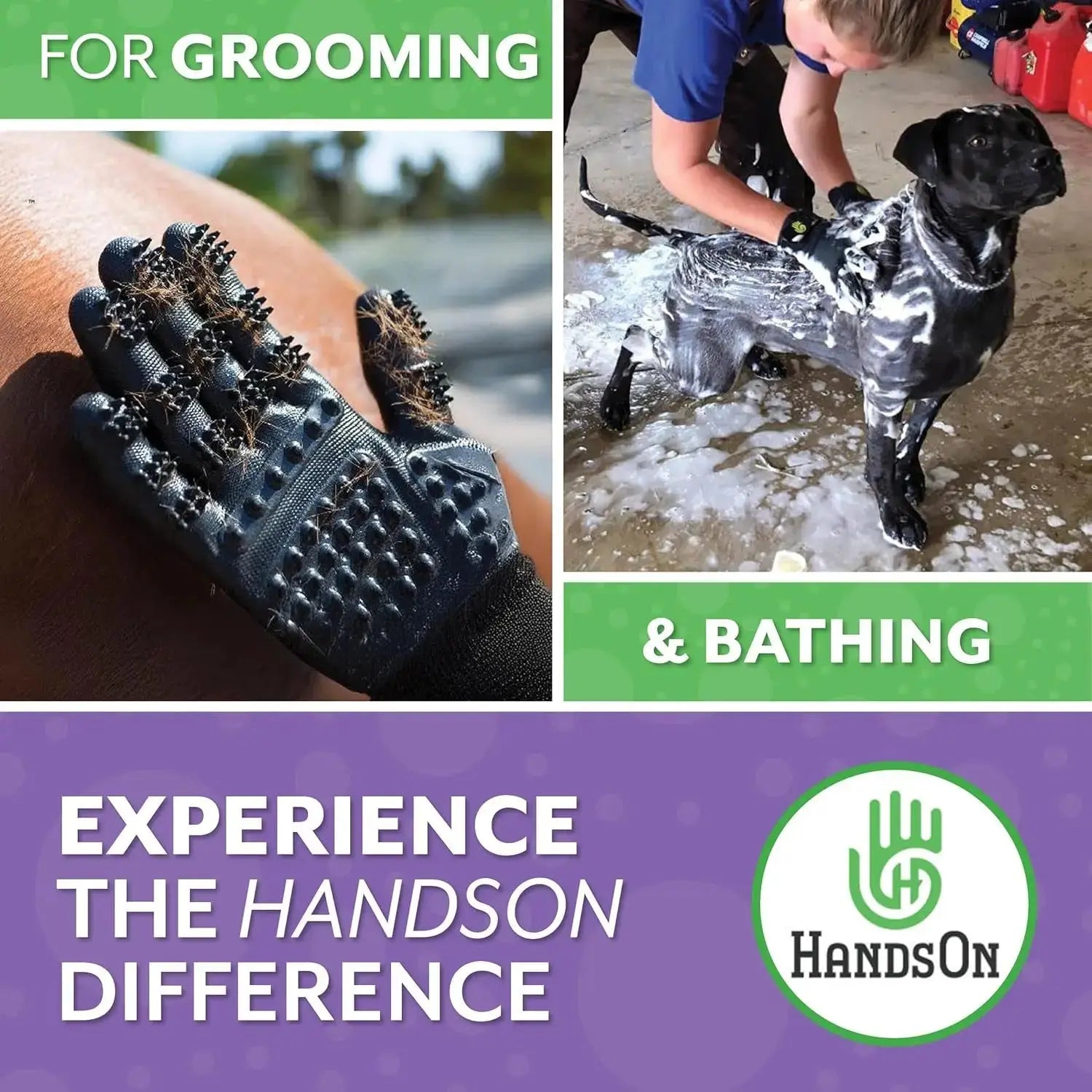 H Handson'S Pet Grooming Gloves - Award Winning!