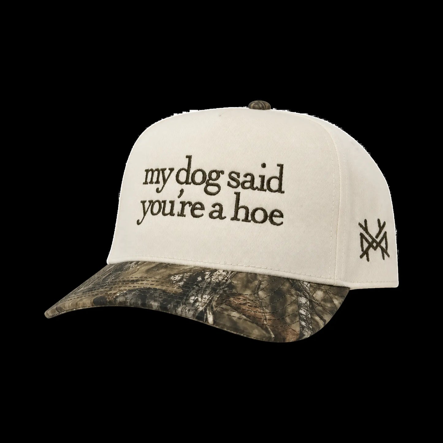 My Dog Said You'Re a Hoe Madhatter'S Embroidered Snapback Adjustable (Up to a Size 8 Head) Premium Trucker Hat