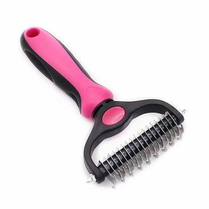 Pet Gromming Brush for Dogs & Cats Double Sided Shedding, No More Flying Hair Versatile, Grooming Tool for Regular Care