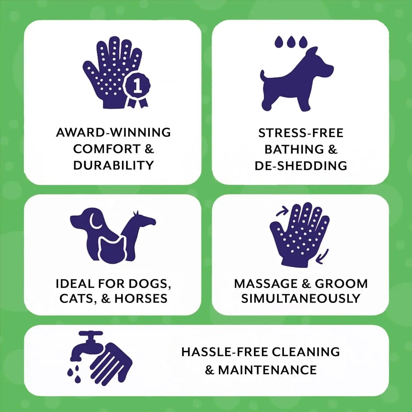 H Handson'S Pet Grooming Gloves - Award Winning!