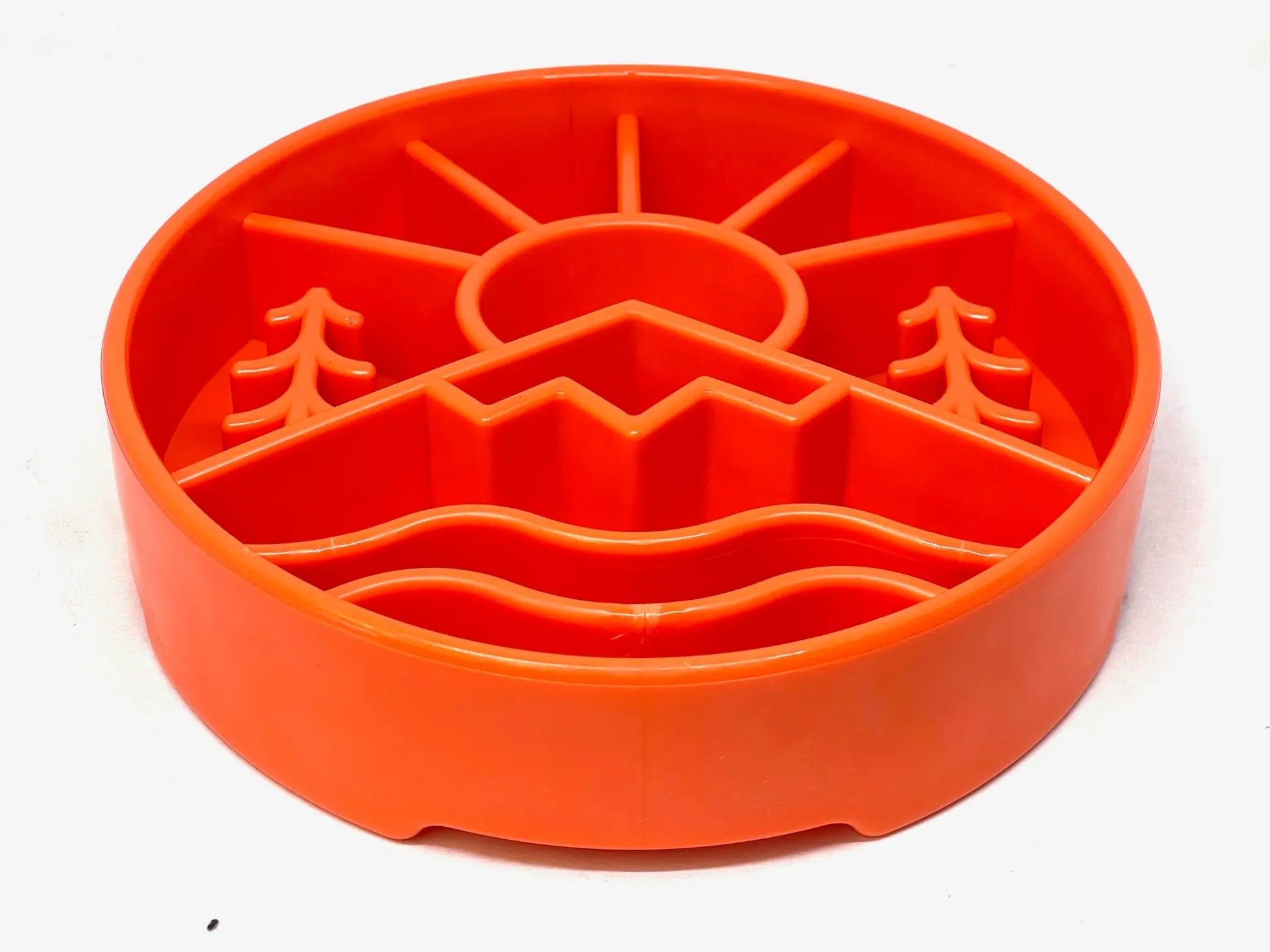 Sodapup Great Outdoors Ebowl Enrichment Slow Feeder Bowl for Dogs 8” Wide X 8” Tall Segmented Design for Healthy Eating & Digestion - Feeding