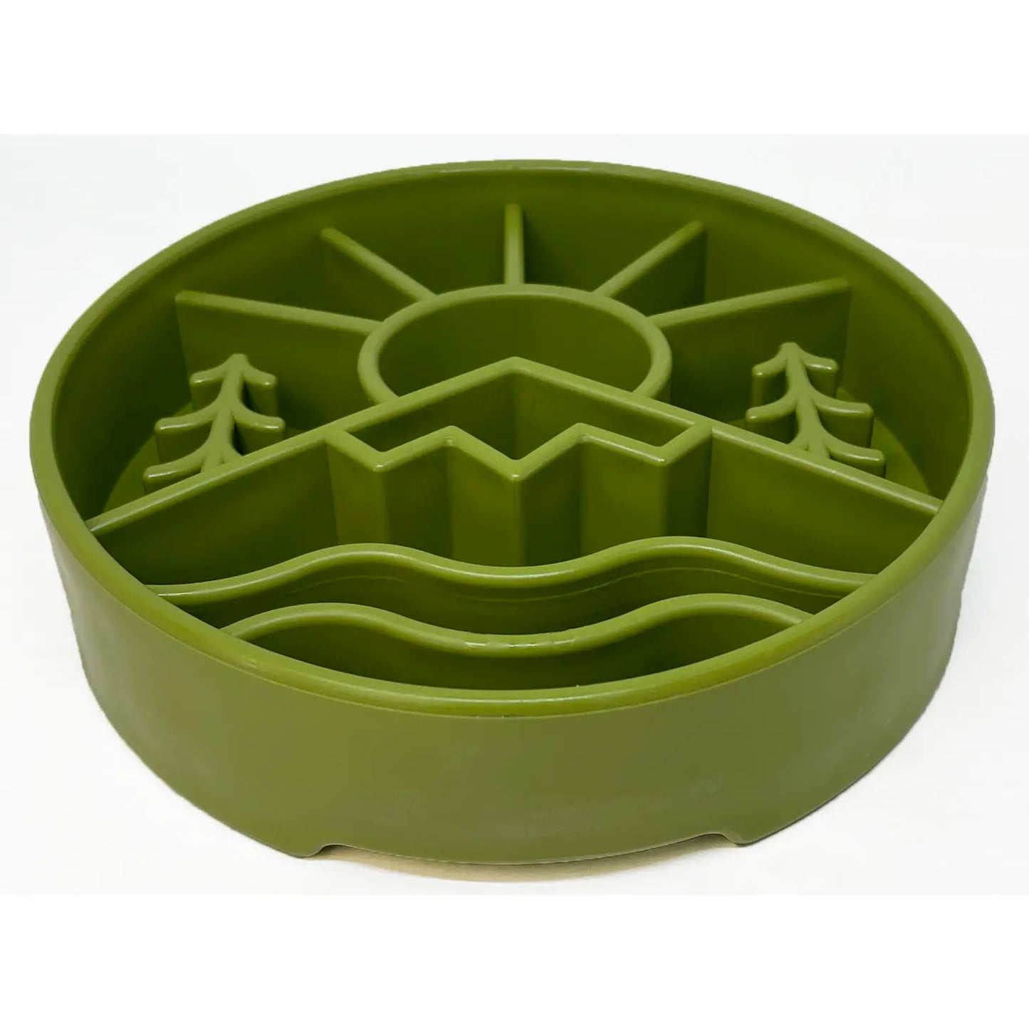 Sodapup Great Outdoors Ebowl Enrichment Slow Feeder Bowl for Dogs 8” Wide X 8” Tall Segmented Design for Healthy Eating & Digestion - Feeding