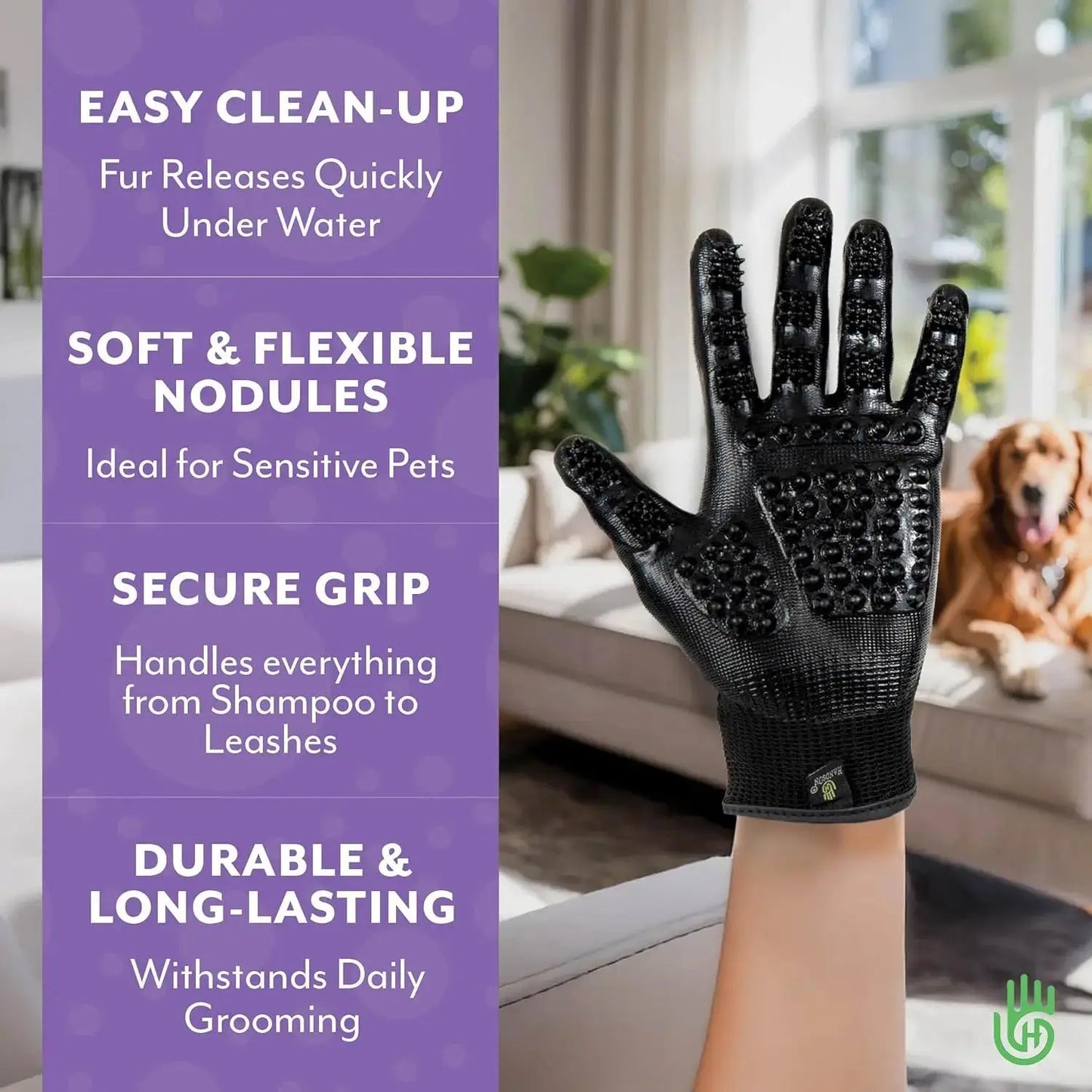 H Handson'S Pet Grooming Gloves - Award Winning!