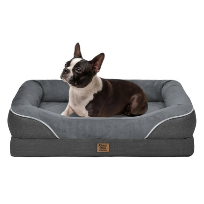 Washable Orthopedic Large Dog Bed - Dog Beds Large Sized Dog with Removable Cover Waterproof Orthopedic Pet Dog Bed for Extra Large Dog XL Dog Beds with Bolster